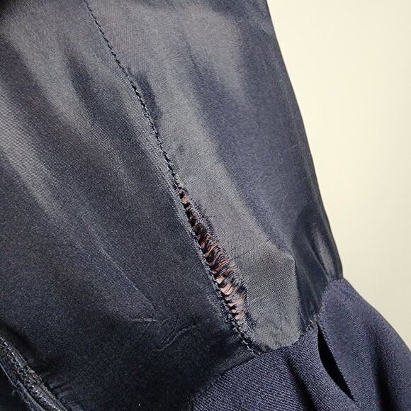 Teal Traina New York 1960s Navy Blue Top & Dress Set Size XS - Picture 13 of 15